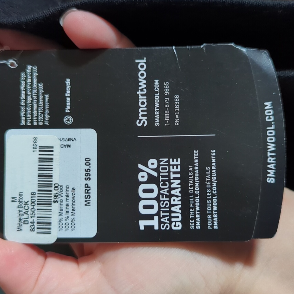 Smartwool 250 Merino Baselayer, M, Black